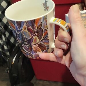 Mug,NWOT, By Paper Products Designs.Leaves,Artwork.Perfect Cond.!